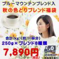 ブルーマウンテンブレンド入！8種の厳選ブレンドコーヒー「秋の色どりブレンド8種類福袋」
