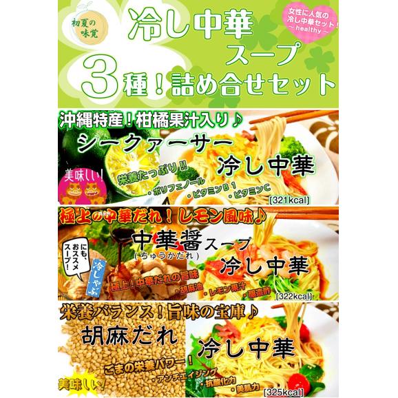 さっぱり冷やし中華(冷麺)７種セットから選べる！(計６食分)お好きなスープを３つお選び下さい！02