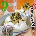 九州産　博多ごま高菜　会員限定598円　かつお節　醤油　漬け込み　乳酸発酵　辛子高菜　140g×2袋セット※3セットで1袋プレゼント！　特産品　ラーメン　炒飯　お試しグルメギフト