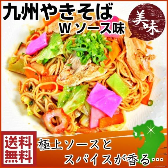 ポイント消化　500円　九州焼きそば　ソース味　Ｗダブルスープ　2人前　濃厚ソース　スパイス　九州ストレート麺　メール便商品　通販お試しグルメ04