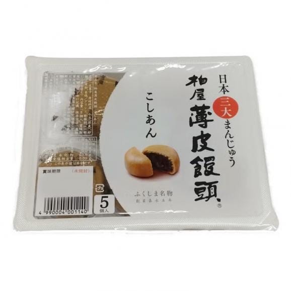 柏屋薄皮饅頭こしあん5個入01