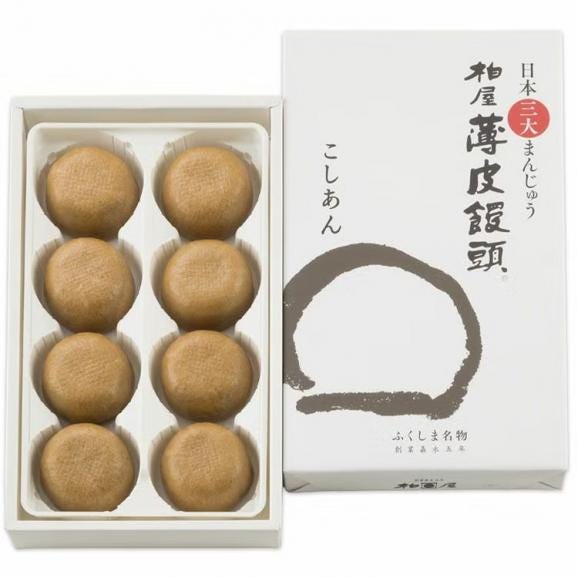 柏屋薄皮饅頭こしあん8個入01