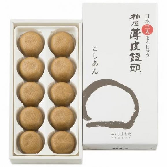柏屋薄皮饅頭こしあん10個入01