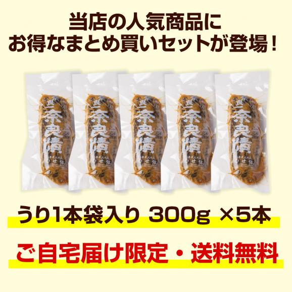 【帰省のおみやげにピッタリ、8/5まで送料無料】奈良一奈良漬 うり1本袋入り 300g × ５本　まとめ買いセット03