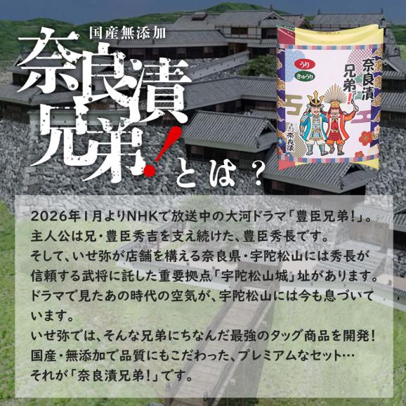 奈良漬兄弟!Premium奈良漬 2種セット 漬物 奈良漬け ギフト お歳暮 手土産 大河ドラマ 国産02