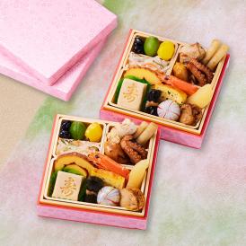 おせち 早割 2026 予約 冷凍 お節「板前魂の小桜パーティーおせち 2個セット 和風2個」 ミニ 一段重 0.7人前 2人前 16品目 御節 送料無料 2025 おせち料理