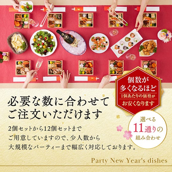 おせち 早割 2026 予約 冷凍 お節「板前魂の小桜パーティーおせち 9個セット 肉3個・和3個・中華3個」 ミニ 一段重 0.7人前 御節 送料無料 2025 おせち料理04