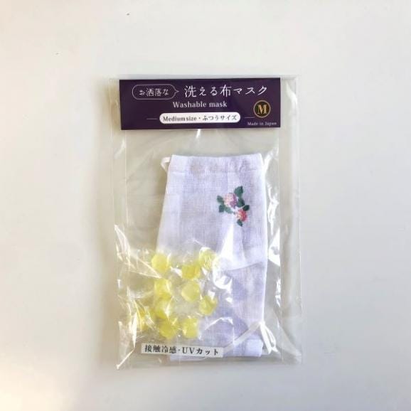 接触冷感 あじさい 刺繍 レモン塩あめ セット ～アメトマスク～01