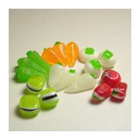 野菜の形を飴細工で模ったキャンディです。