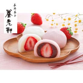 父の日ギフト　京都 養老軒　博多あまおう　まるごと苺大福　8個入【送料無料】メッセージブーケ付　いちご大福