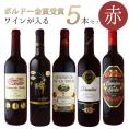 ボルドー金賞受賞ワインが入る5本セット［常温］【2～3営業日以内に出荷】【送料無料】[W]