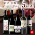 トリプル金賞入り 世界の赤ワイン5本セット[常温]【3～4営業日以内に出荷】【送料無料】[W]