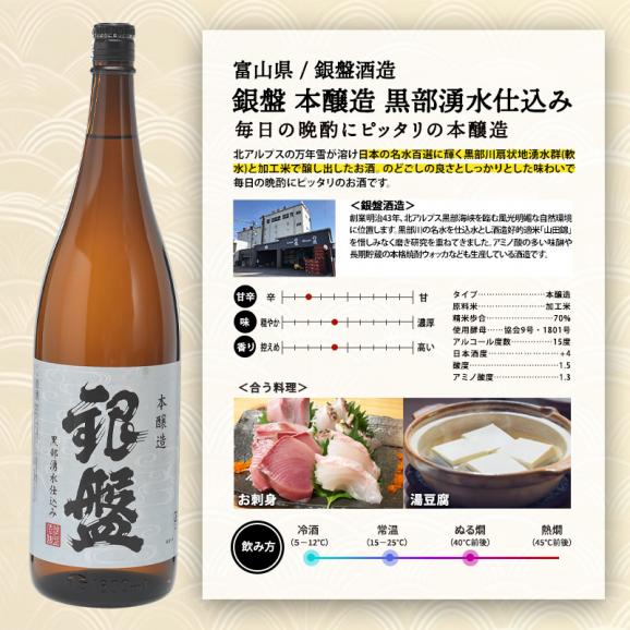 銀盤　本醸造　黒部湧水仕込み 1800ml02