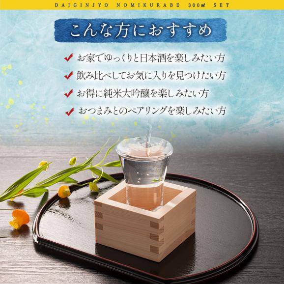 父の日限定 銀盤酒造 全て純米大吟醸 生貯蔵＆原酒入り 300ml×5本［常温］【送料無料】ミニボトル 日本酒 プレゼント お酒 お祝い 贈答 【3～4営業日以内に出荷】04