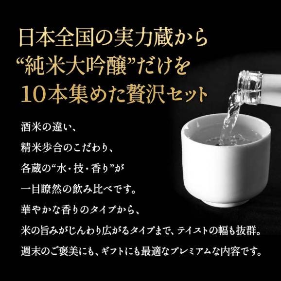10酒蔵の全て純米大吟醸 飲み比べ720ml 10本組セット[JS105]【送料無料】［常温］ [発送日：12月10日〜18日]02