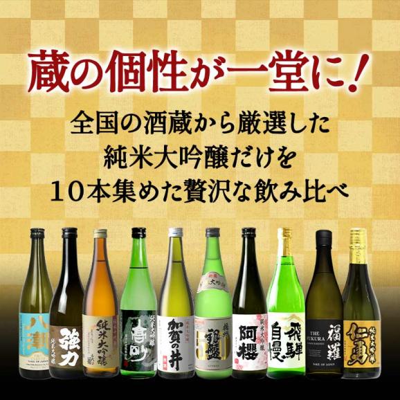 10酒蔵の全て純米大吟醸 飲み比べ720ml 10本組セット[JS105]【送料無料】［常温］ [発送日：12月10日〜18日]06