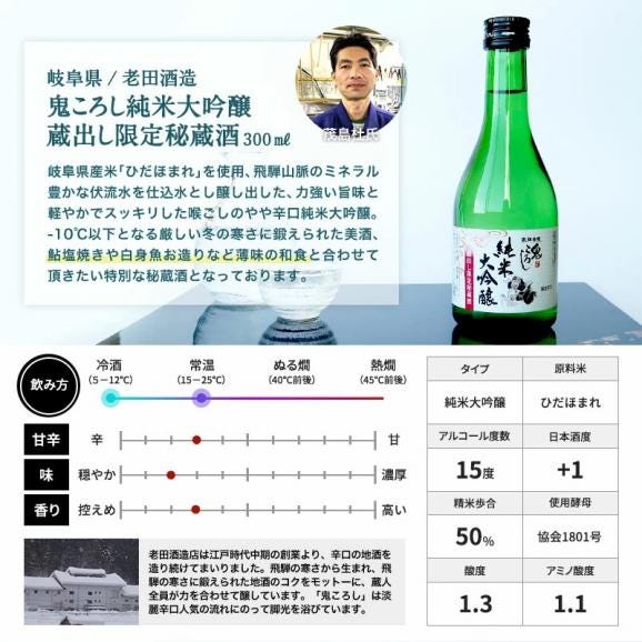 父の日 全て純米大吟醸 飲み比べ5酒蔵300ml 5本組セット<br>［常温］【送料無料】父 ギフト 飲み比べ セット 300ml メッセージカード ミニ ミニボトル 日本酒 プレゼント お酒 お祝い05