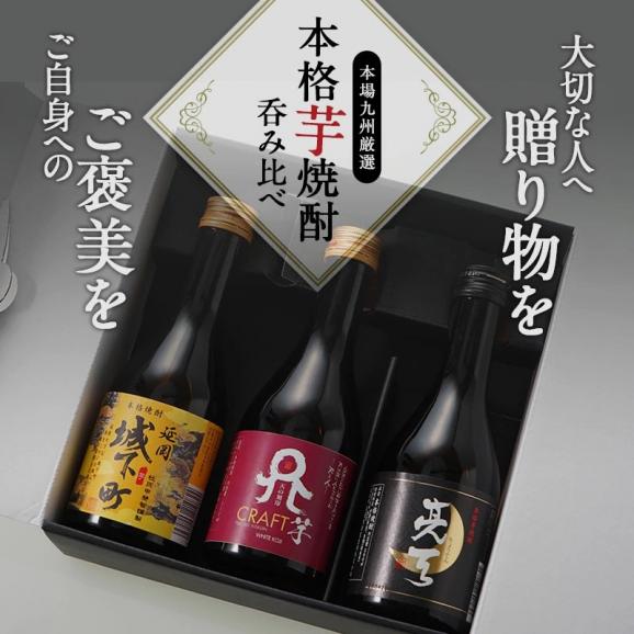 父の日 ［ギフトにおすすめ］天の刻印が入る！芋焼酎飲み比べ3本 300ml［常温］[JS41]【送料無料】【3〜4営業日以内に出荷】<br>父 ギフト 飲み比べ セット メッセージカード  ミニボトル02