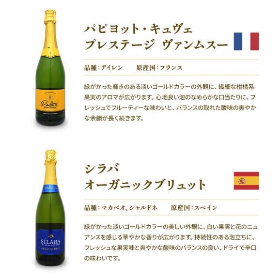 【送料無料】 スパークリングワイン 辛口 オーガニック ロゼ入り12本セット[WT82]【3〜4営業日以内に出荷】03
