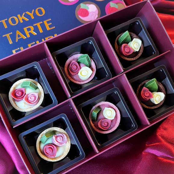 【キュートなバラのショコラタルト】TOKYO　タルト・フルーリ 6個入り02