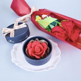 ★季節限定★【赤バラと赤バラのチョコレートのセット】ペタル・レッド＆赤バラブーケ