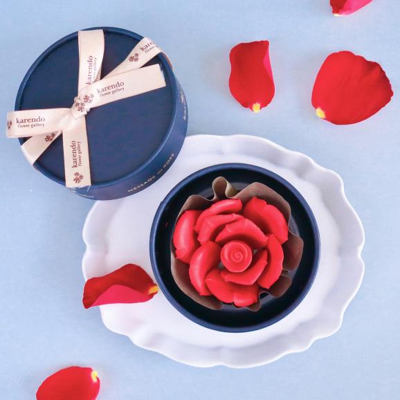 ★季節限定★【赤バラと赤バラのチョコレートのセット】ペタル・レッド＆赤バラブーケ02