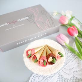 【かわいい！ミニブーケチョコレート】karendo コーン・フルーリ　10本チューリップ