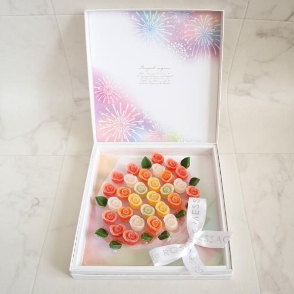 【開けて感動、薔薇のグミのブーケ！夏限定の贈り物】ブーケ・ミニヨン・ビジュ03