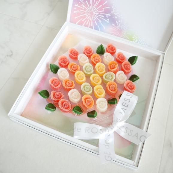 【開けて感動、薔薇のグミのブーケ！夏限定の贈り物】ブーケ・ミニヨン・ビジュ04