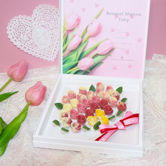 季節限定【開けて感動！バラのチョコレート】ブーケ ミニヨン・チューリップ02