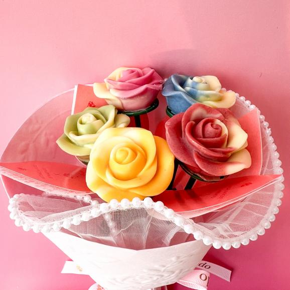 季節限定【サプライズにピッタリ!薔薇のブーケチョコレート】ベルローズ・ブーケ<5本セット>03