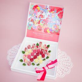 母の日限定【開けて感動！バラのチョコレート】ブーケ ミニヨン・アネモネルージュ