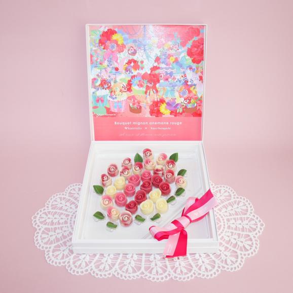 母の日限定【開けて感動！バラのチョコレート】ブーケ ミニヨン・アネモネルージュ03