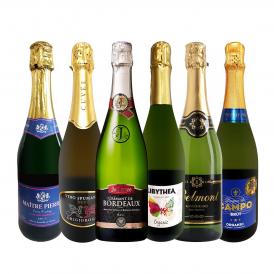 スパークリングワイン セット wine set 6本 白 第215弾 辛口 クレマン入り sparkling