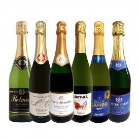 スパークリングワイン セット wine set 6本 白 第218弾 辛口 クレマン入り sparkling