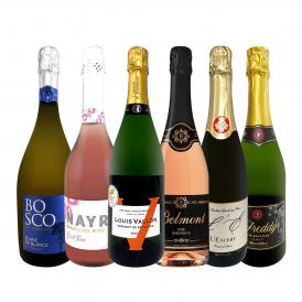 スパークリングワイン セット wine set 6本 白 第224弾 辛口 クレマン入り sparkling