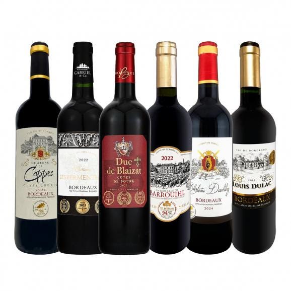 赤ワインセット 6本 wine set ボルドー 第296弾 全て金賞受賞 bordeaux