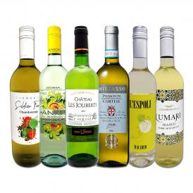 送料無料 当店厳選！特大感謝の大満足白ワイン 6本セット 750ml 辛口 第231弾