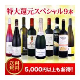 【送料無料】ご愛顧大感謝の特大還元スペシャル9本！いつも以上のウルトラ・プライス!!京橋ワイン極上セレクト9本!!【クール便別途 税別300円】