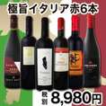 【送料無料】冬の定番!!極旨イタリア赤ワイン6本セット!!