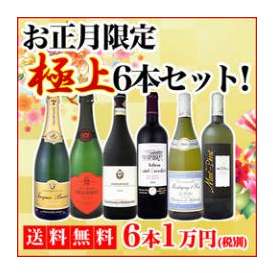 【送料無料】1本当たり1667円(税別)！新春特別！『極上ワインを是非味わって下さい！』完全赤字の6本1万円(税別)お正月限定極上6本セット！【クール便別途 税別300円】