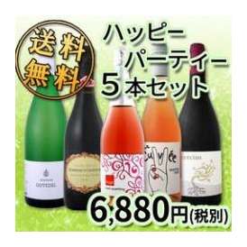 【送料無料!!】京橋ワイン厳選!色々選べて楽しい!!ハッピー・パーティ5本セット!!