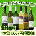 【送料無料】なんと1本あたり667円(税別)!!採算度外視の大感謝の白ワイン6本セット!!!