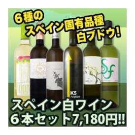 【送料無料】注目のスペイン固有白ブドウ品種が大集合!!スペインおうちバル白ワイン6本セット!!