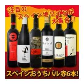 【送料無料】ぜ～んぶ京橋ワイン独占輸入!!スペイン全土の地ワイン満喫!!スペインおうちバル赤ワイン6本セット!!