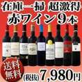 【送料無料】70セット限定！＜一部訳あり＞≪端数在庫一掃★通常セットよりもさらにお値打ち!≫超激得赤ワイン9本セット!!