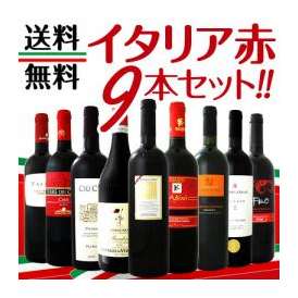 【送料無料】60セット限定！≪北から南までバラエティ豊かな個性を大満喫!!≫激旨イタリア赤ワイン9本セット!!