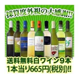 【送料無料】厳選白ワイン9本セット！