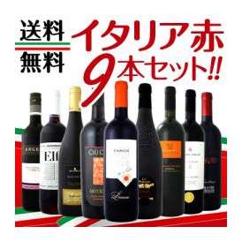 【送料無料】≪北から南までバラエティ豊かな個性を大満喫！≫厳選イタリア赤ワイン9本セット！
