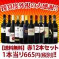 【送料無料】厳選赤ワイン12本セット